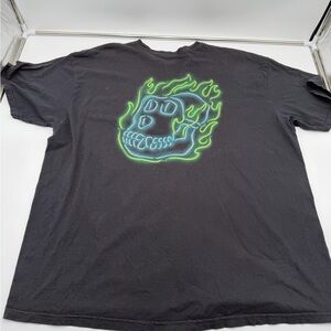 APEFEST Skull Flame Graphic T Shirt Black Streetwear Skate Mens 2XL